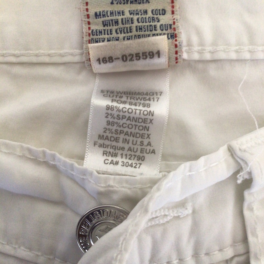 True Religion White Cropped Pants - Picture 9 of 16